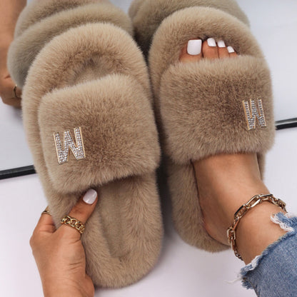 Fluffy Plush Non-Slip Slippers