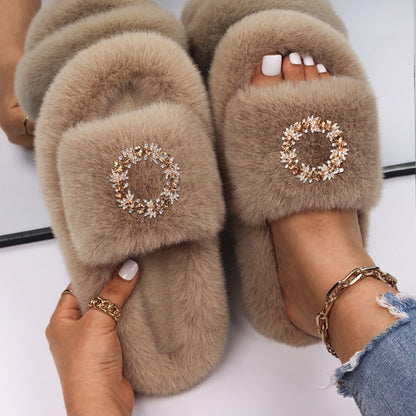Fluffy Plush Non-Slip Slippers