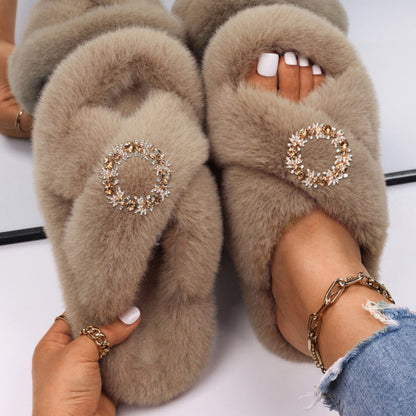Fluffy Plush Non-Slip Slippers