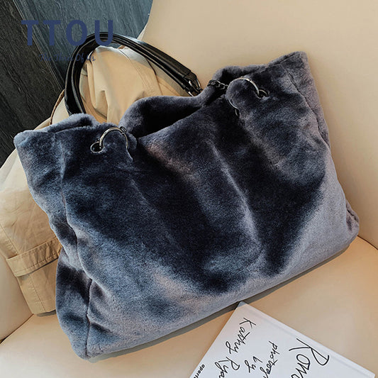 Women Faux Fur Shoulder Bag