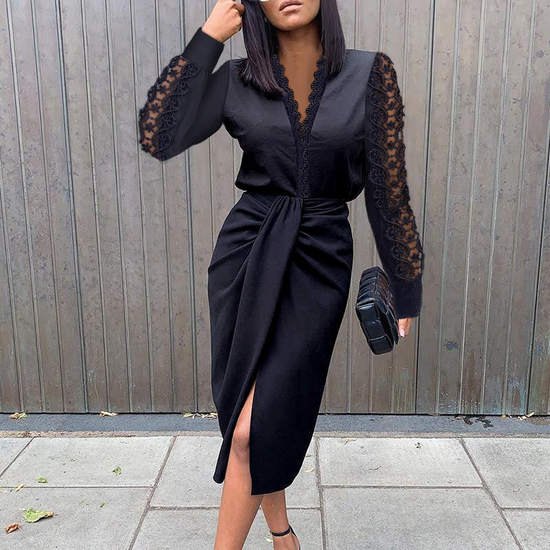 Women Sexy Hollow Out Short Sleeve Dress