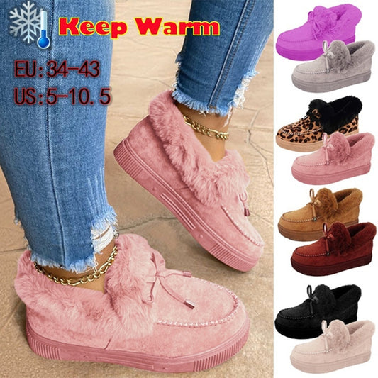 New Women Winter Ankle Suede Boots