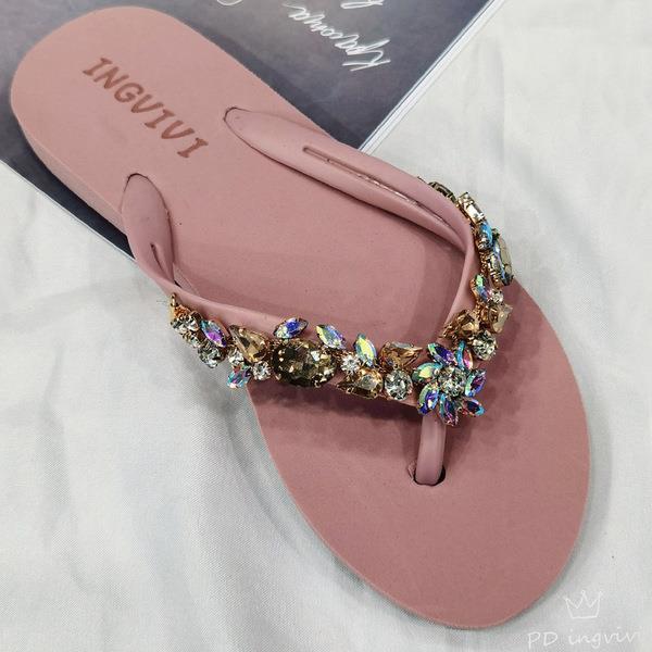 Women Rhinestones Flip Flops