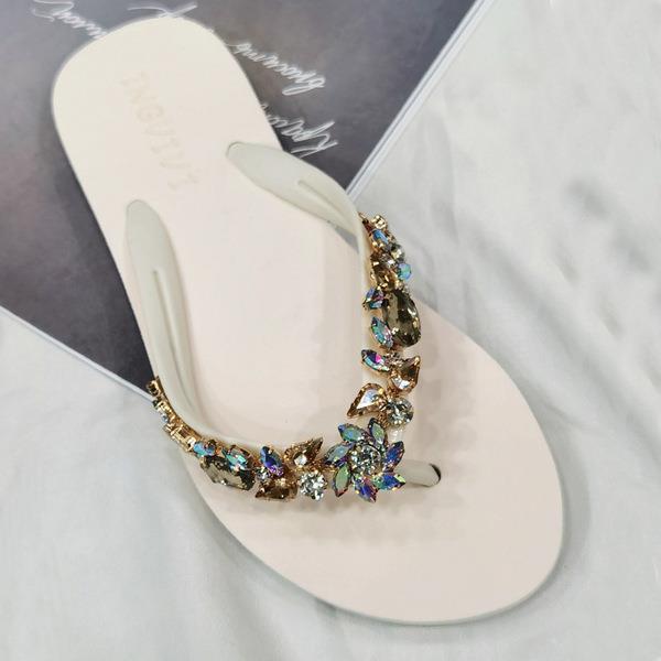 Women Rhinestones Flip Flops