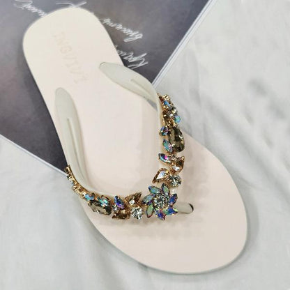Women Rhinestones Flip Flops