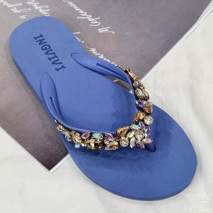 Women Rhinestones Flip Flops
