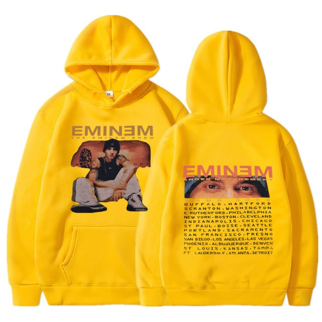 Eminem Tour 2002 Vintage  Long Sleeve Unisex Pullover Hoodie
