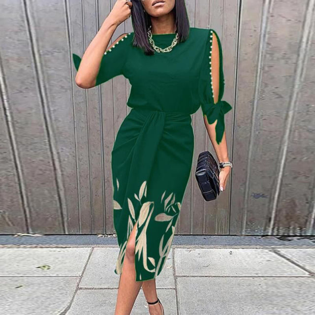 Women Sexy Hollow Out Short Sleeve Dress