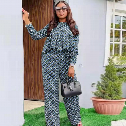 Women Grid Print Two Piece Sets