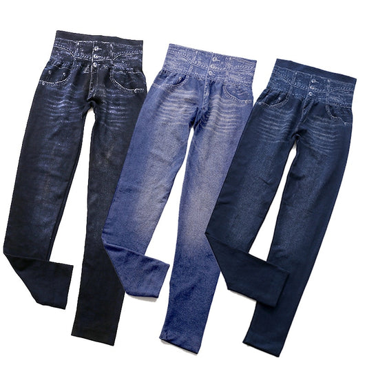 Women Print Skinny Stretch Denim Pants leggings