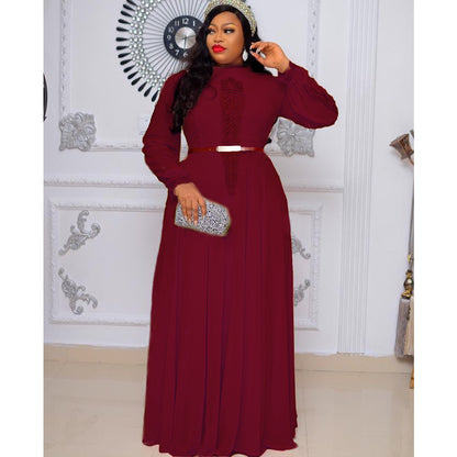 Women Long Sleeve Kaftan Maxi Robe