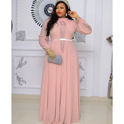 Women Long Sleeve Kaftan Maxi Robe