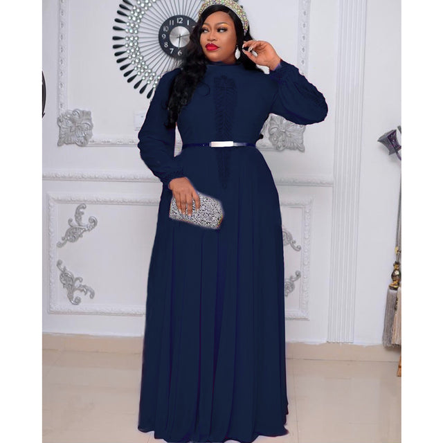 Women Long Sleeve Kaftan Maxi Robe
