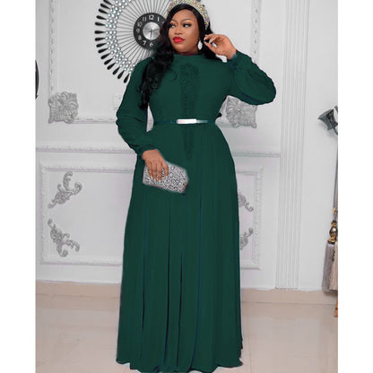 Women Long Sleeve Kaftan Maxi Robe