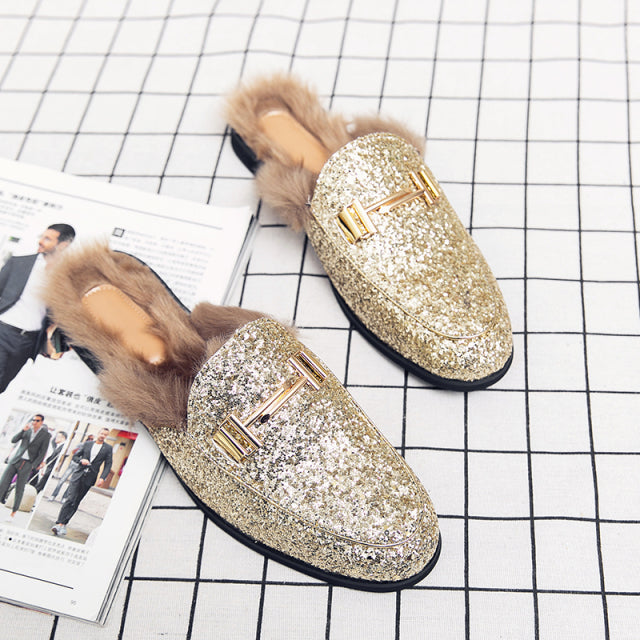 Designer Men Genuine Leather Brand Luxury Slippers