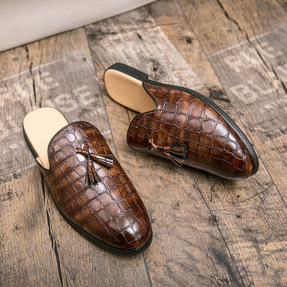 Designer Men Genuine Leather Brand Luxury Slippers