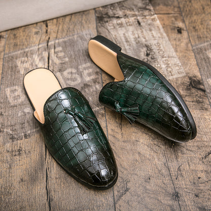 Designer Men Genuine Leather Brand Luxury Slippers