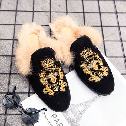 Designer Men Genuine Leather Brand Luxury Slippers