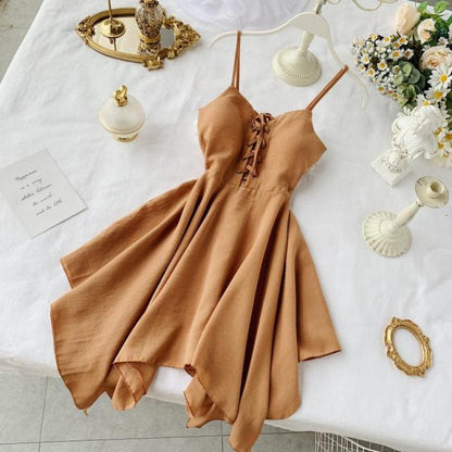 Women Sexy Spaghetti Strap Summer Sleeveless Dress