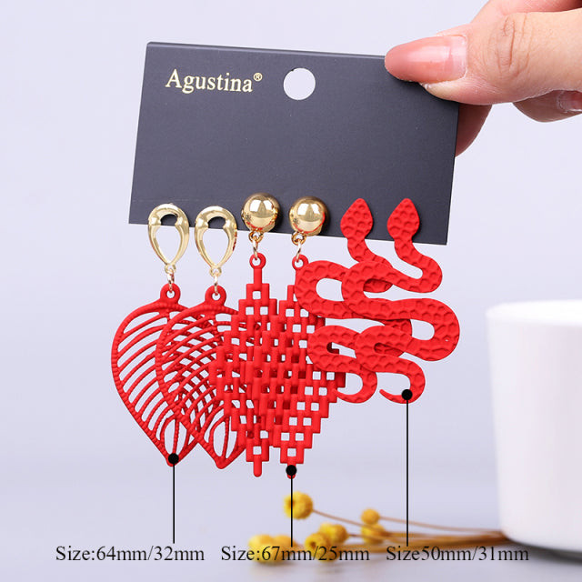 Women Fashion Drop Set Earrings