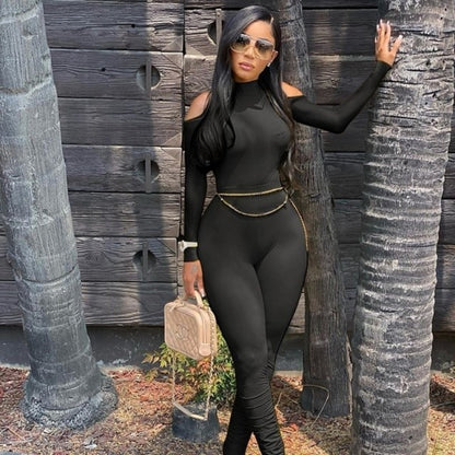 Women Bodycon Jumpsuit Long Sleeve Jumpsuit