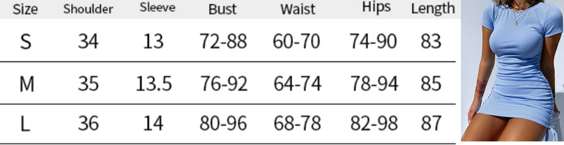 Women Basic Short Sleeve Bodycon Stretch Mini Dress