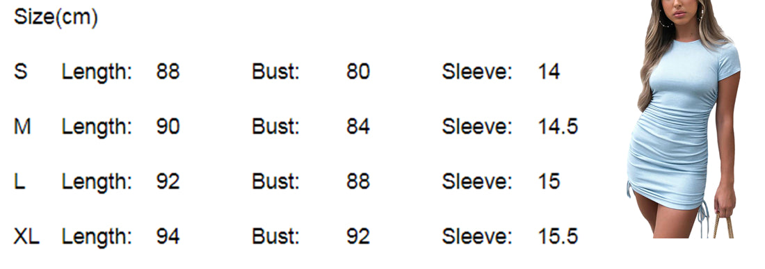 Women Basic Short Sleeve Bodycon Stretch Mini Dress