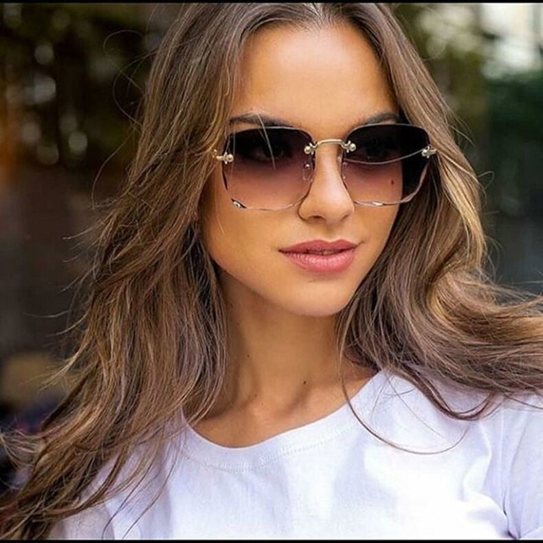 Classic Vintage Square Gradient Sunglasses