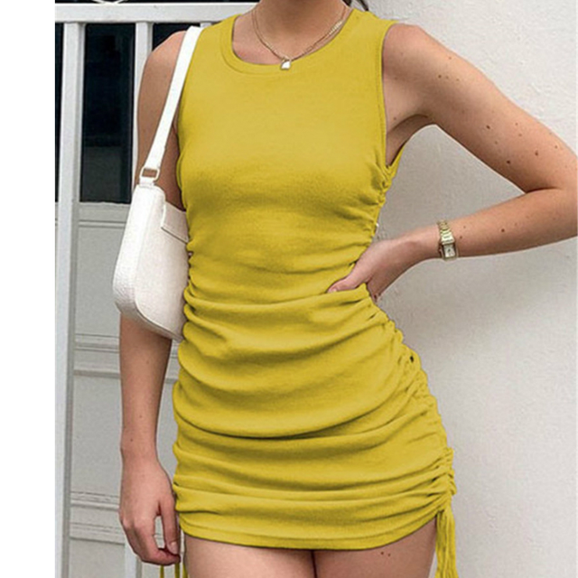 Women Basic Short Sleeve Bodycon Stretch Mini Dress