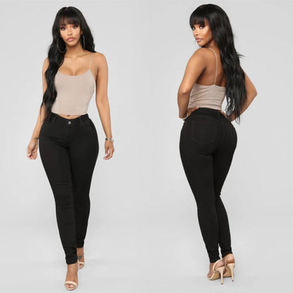 Women Hot Diamond Cutout Skinny Jeans