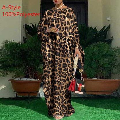 Women Leopard Print Maxi Dress