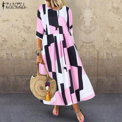 Women Long Tunic Casual Loose Dresses