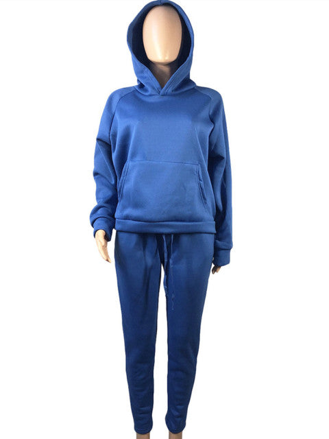 Women Diamonds 2 Piece Oversize Hoodie Joggers Set