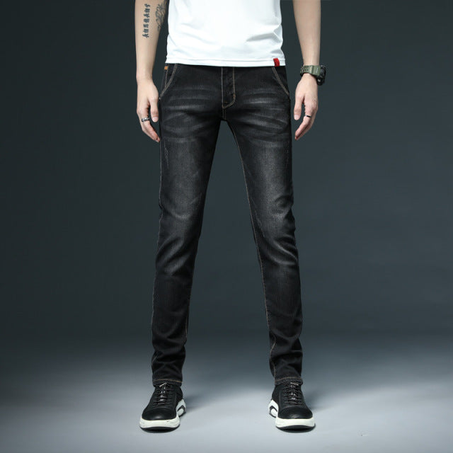 Men Skinny Fashion Casual Cotton Slim Pants