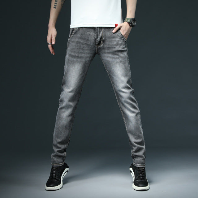 Men Skinny Fashion Casual Cotton Slim Pants