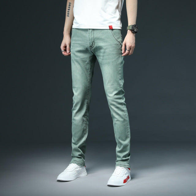 Men Skinny Fashion Casual Cotton Slim Pants