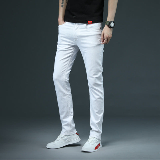 Men Skinny Fashion Casual Cotton Slim Pants