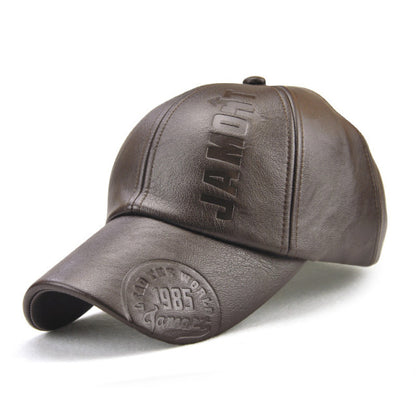 Men Leather Baseball Caps