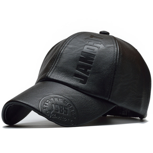 Men Leather Baseball Caps