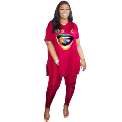 Women Ovesized Casual Loose Pullover Top And Pants Set