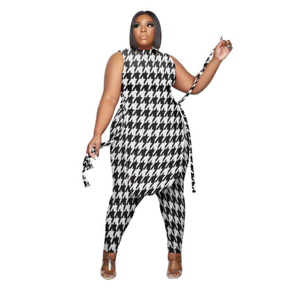 Women Two Piece Sleeveless Top + Pant Sets