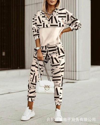 Women Stylish Print Blouse & Pant Sets