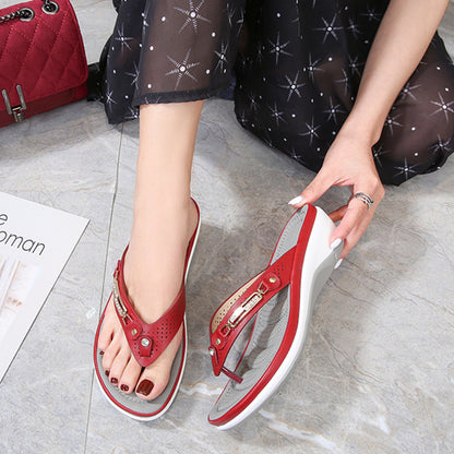 Women 5 Colors Handmade Retro Flowers Sandals