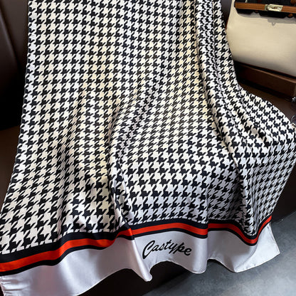 Women Silk Handmade Large Square Scarfs