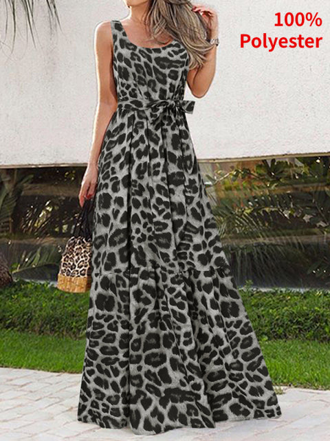 Women Maxi Sexy Sleeveless Print Party Dress