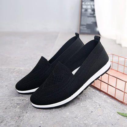 Women Casual Light Flat Breathable Mesh Summer knitted Shoes