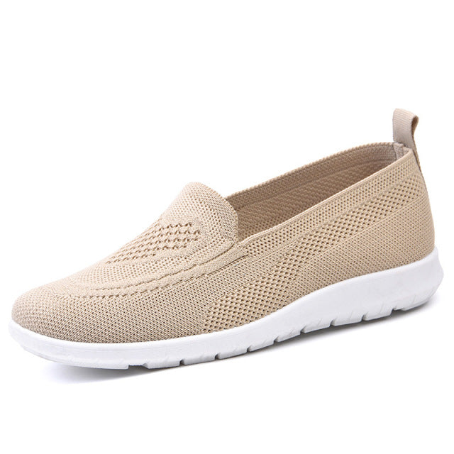 Women Casual Light Flat Breathable Mesh Summer knitted Shoes