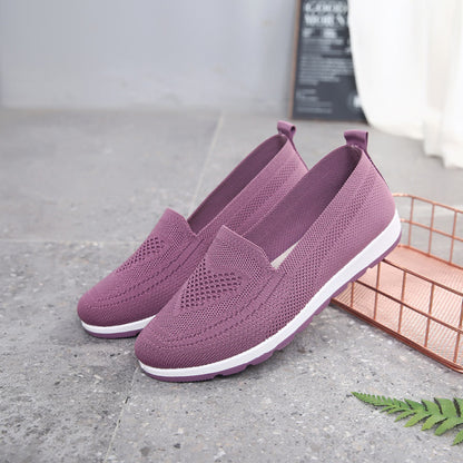 Women Casual Light Flat Breathable Mesh Summer knitted Shoes