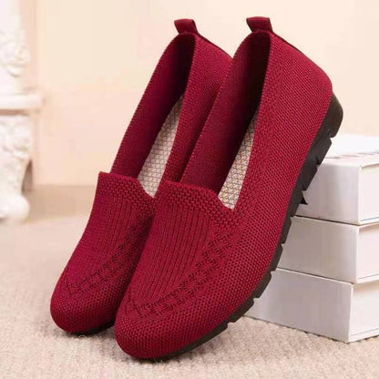 Women Casual Light Flat Breathable Mesh Summer knitted Shoes