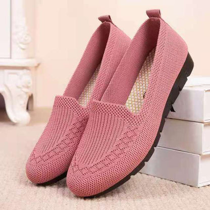 Women Casual Light Flat Breathable Mesh Summer knitted Shoes